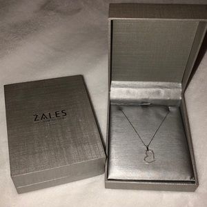 Diamond necklace (10k white gold)